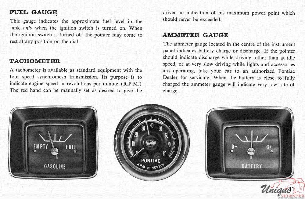 1966 Pontiac Canadian Owners Manual Page 9